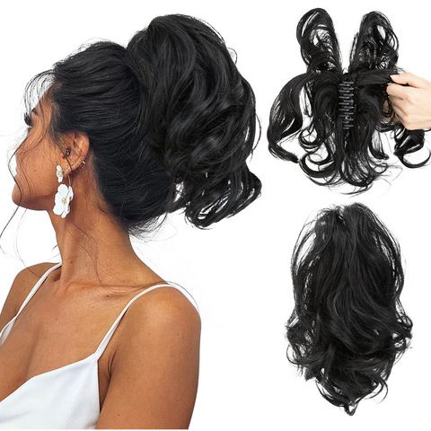 Clip in Bangs Extensions Wispy Natural Black Human Hair Wome view 2