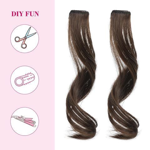 Clip-in Curly Hair 4PCS 16 Inch Silver Grey Synthetic Lace W view 5