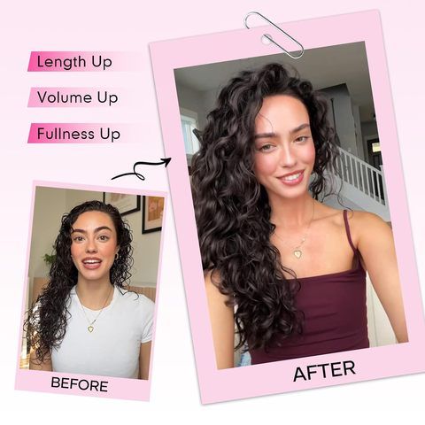 4PCS 16 Inch Synthetic Curly Clip-in Hair Extensions Brown B view 3